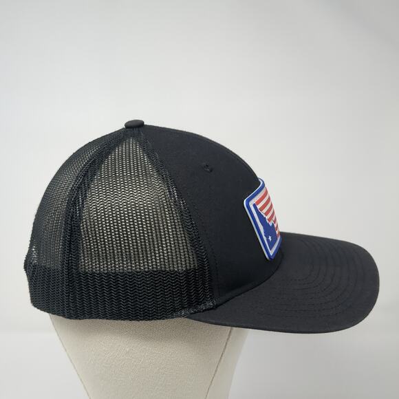 Idaho Flag Patch Snapback Mesh Back Trucker Hat Black Small Richardson - Picture 4 of 9